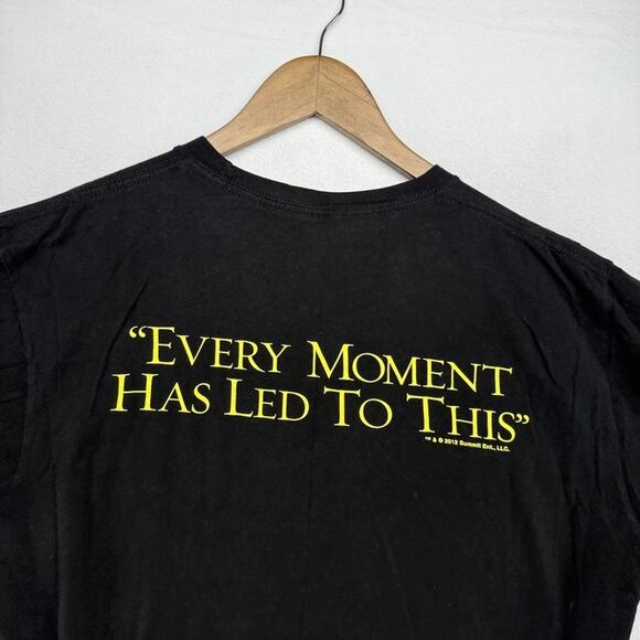 Twilight Breaking Dawn Shirt Men's large Black Part 2 Two Double Sided 2012 y2k - Picture 6 of 6